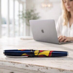 Monteverde People of the World HULI Fountain Pen w/ Box – Colorful Resin, Rare